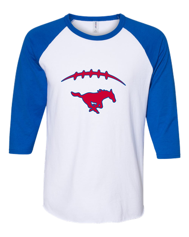 Thomas Jefferson Mustangs Football #2 Women's Baseball T-Shirt