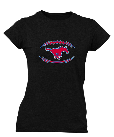 Thomas Jefferson Mustangs Football #3 Women's SS T-Shirt