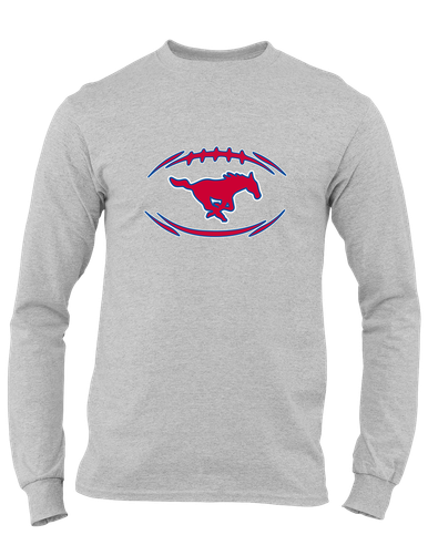 Thomas Jefferson Mustangs Football #3 Men's LS T-Shirt