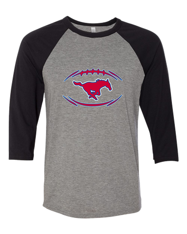 Thomas Jefferson Mustangs Football #3 Men's Baseball T-Shirt