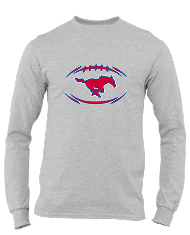 Thomas Jefferson Mustangs Football #3 Men's Premium LS T-Shirt