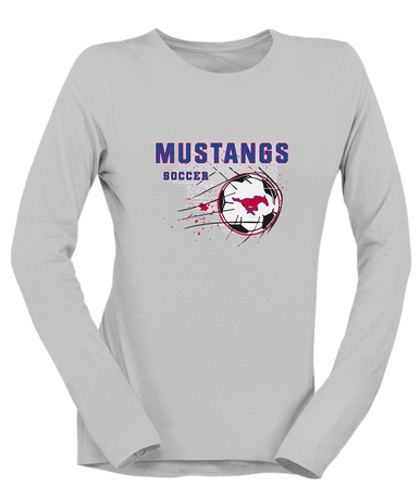 Thomas Jefferson Mustangs Soccer #2 Women's LS T-Shirt