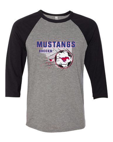 Thomas Jefferson Mustangs Soccer #2 Women's Baseball T-Shirt