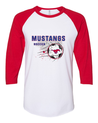 Thomas Jefferson Mustangs Soccer #2 Men's Baseball T-Shirt