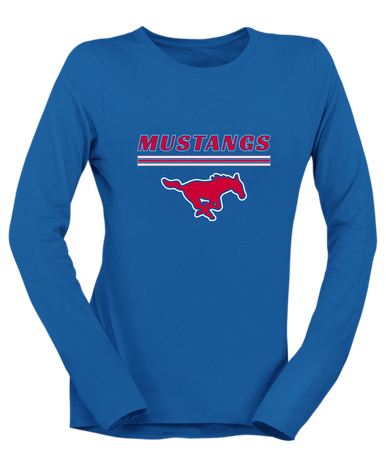 Thomas Jefferson Mustangs Mascot #8 Women's Premium LS T-Shirt