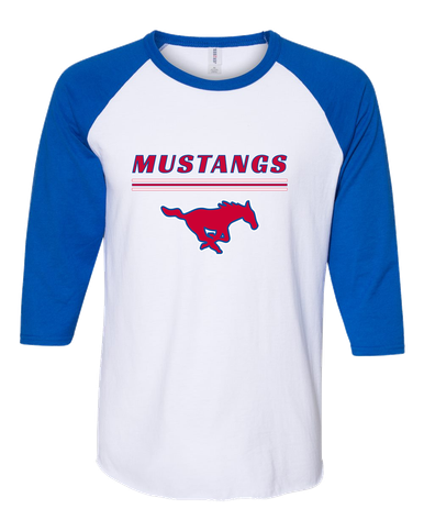 Thomas Jefferson Mustangs Mascot #8 Women's Baseball T-Shirt