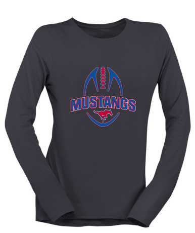 Thomas Jefferson Mustangs Football #5 Women's LS T-Shirt