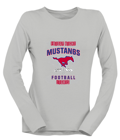 Thomas Jefferson Mustangs Football #6 Women's Premium LS T-Shirt