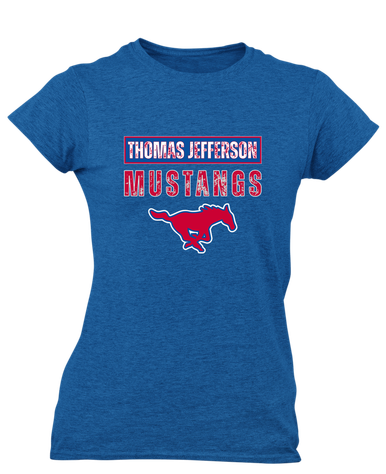 Thomas Jefferson Mustangs Mascot #9 Women's SS T-Shirt