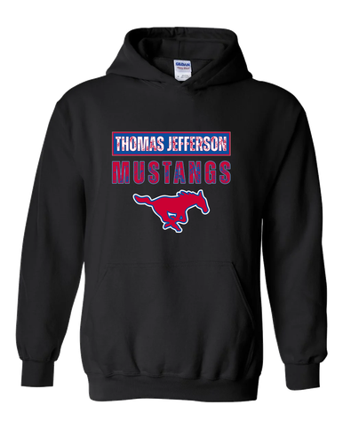 Thomas Jefferson Mustangs Mascot #9 Men's Hoodie
