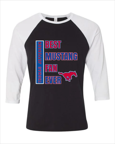 Thomas Jefferson Mustangs Best Mustang Fan Women's Baseball T-Shirt