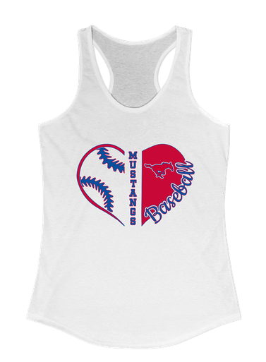 Thomas Jefferson Mustangs Heart Baseball Women's Tank Top