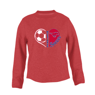 Thomas Jefferson Mustangs Heart Soccer Women's Sweatshirt