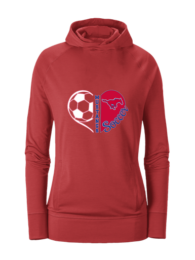 Thomas Jefferson Mustangs Heart Soccer Women's Hoodie