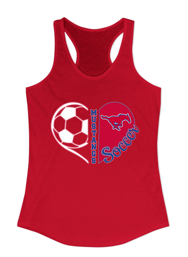 Thomas Jefferson Mustangs Heart Soccer Women's Tank Top