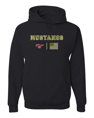 Westfield Mustangs Camo Flag Men's Premium Hoodie