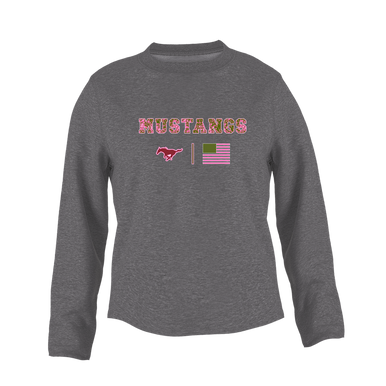 Westfield Mustangs Pink Camo Flag Women's Sweatshirt