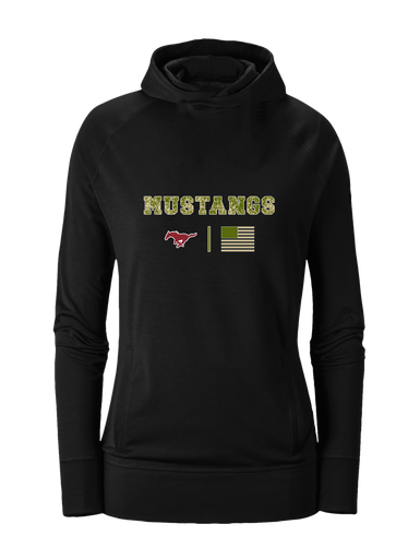 Westfield Mustangs Camo Flag Women's Hoodie