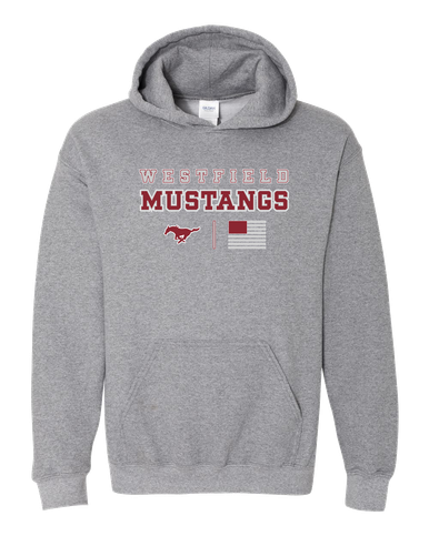 Westfield Mustangs Spirit Flag Men's Hoodie