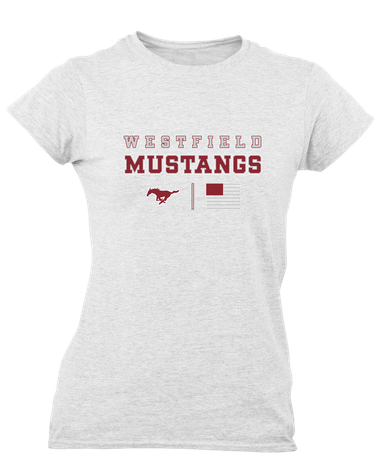 Westfield Mustangs Spirit Flag Women's SS T-Shirt