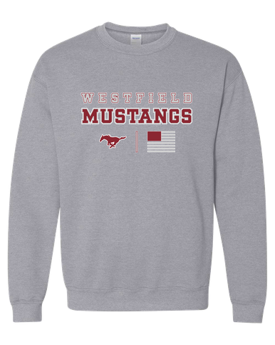 Westfield Mustangs Spirit Flag Men's Sweatshirt