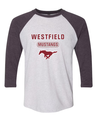 Westfield Mustangs Mascot #3 Women's Baseball T-Shirt
