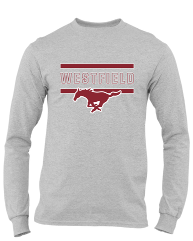 Westfield Mustangs Mascot #4 Men's LS T-Shirt