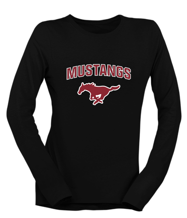 Westfield Mustangs Mascot #6 Women's LS T-Shirt