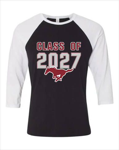 Westfield Mustangs Class of 2027 Women's Baseball T-Shirt