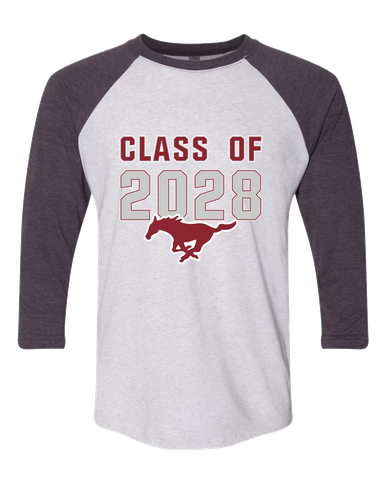 Westfield Mustangs Class of 2028 Women's Baseball T-Shirt