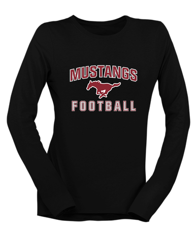 Westfield Mustangs Football #1 Women's LS T-Shirt