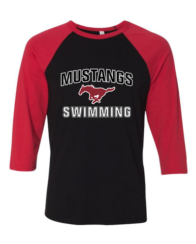 Westfield Mustangs Swimming Men's Baseball T-Shirt