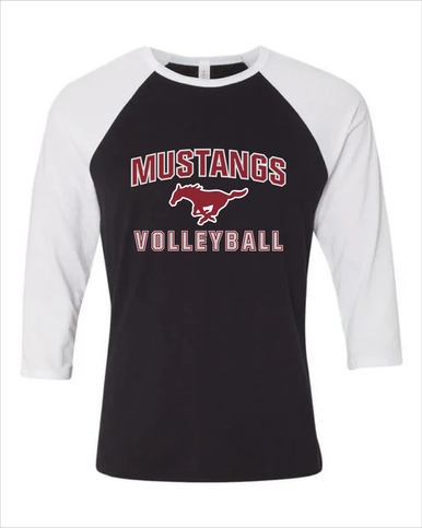 Westfield Mustangs Volleyball Women's Baseball T-Shirt