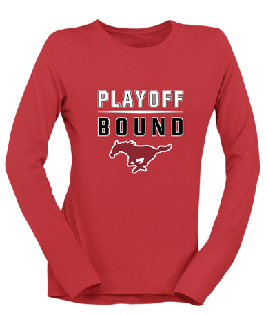 Westfield Mustangs Playoff Bound Women's LS T-Shirt