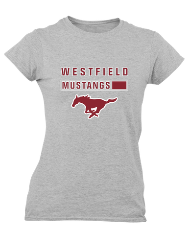 Westfield Mustangs Mascot #7 Women's Premium SS T-Shirt