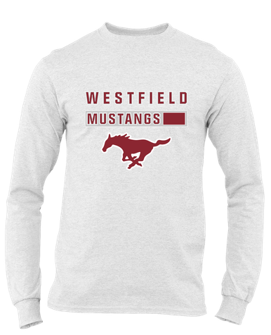 Westfield Mustangs Mascot #7 Men's LS T-Shirt
