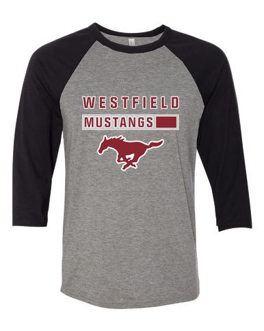 Westfield Mustangs Mascot #7 Women's Baseball T-Shirt