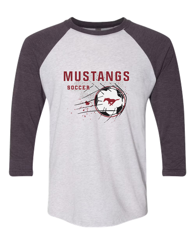 Westfield Mustangs Soccer #2 Women's Baseball T-Shirt