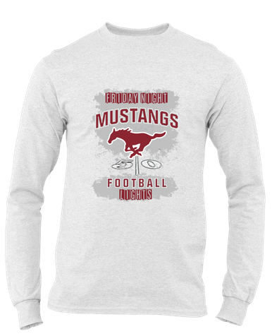 Westfield Mustangs Football #6 Men's LS T-Shirt