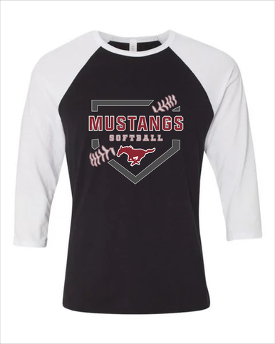 Westfield Mustangs Softball #2 Women's Baseball T-Shirt