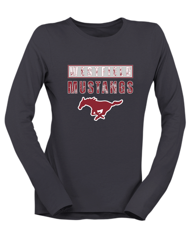 Westfield Mustangs Mascot #9 Women's LS T-Shirt