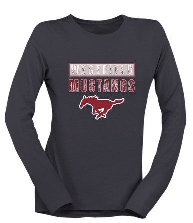 Westfield Mustangs Mascot #9 Women's Premium LS T-Shirt
