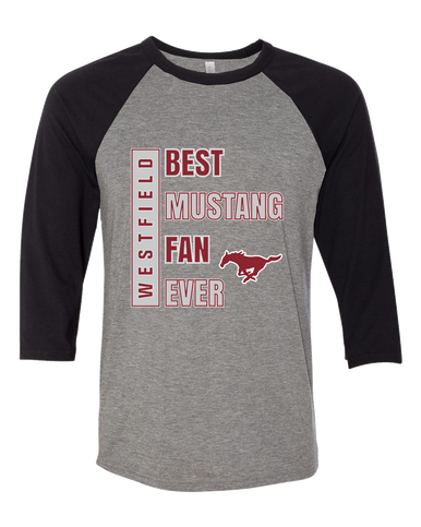 Westfield Mustangs Best Mustang Fan Women's Baseball T-Shirt