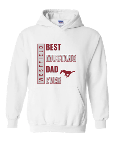 Westfield Mustangs Best Mustang Dad Men's Hoodie