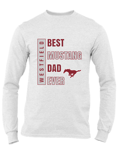Westfield Mustangs Best Mustang Dad Men's LS T-Shirt