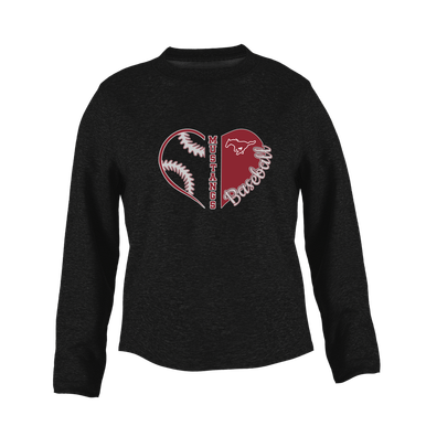 Westfield Mustangs Heart Baseball Women's Sweatshirt