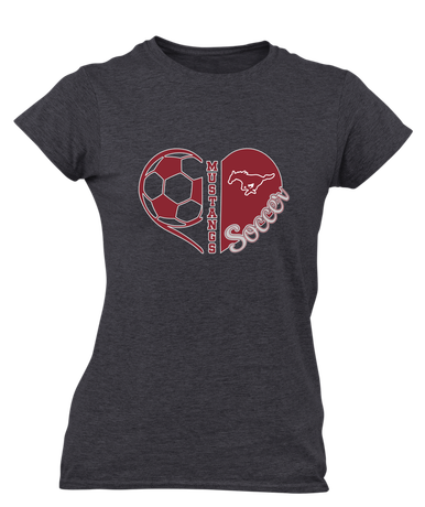 Westfield Mustangs Heart Soccer Women's SS T-Shirt