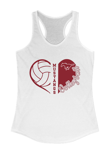 Westfield Mustangs Heart Volleyball Women's Tank Top