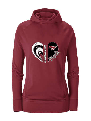 Westfield Mustangs Heart Track Women's Hoodie