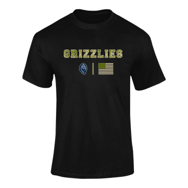 Copper Hills Grizzlies Camo Flag Men's SS T-Shirt